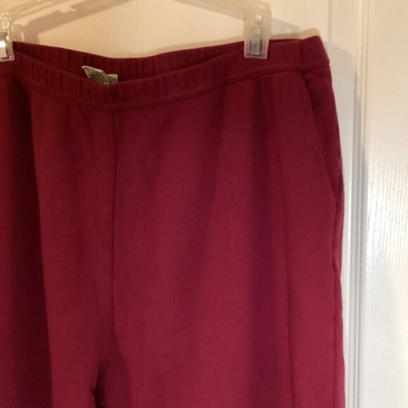 L.L.Bean Women's Sweatpants Size XL Regular Wide Leg Comfy Fit Warm Winter - Picture 5 of 8